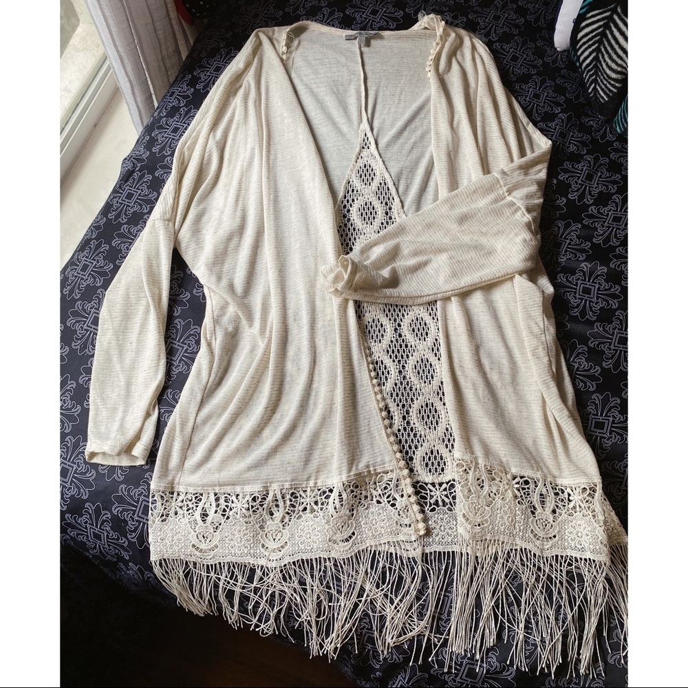 Fringe cardigan